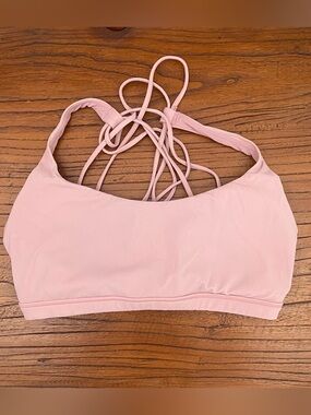 CRZ YOGA Women's Dusty Pink Strappy Sports Bra
